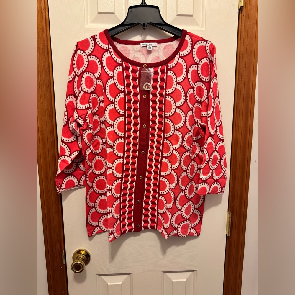 Isaac Mizrahi cardigan sweater 1x BRAND NEW!